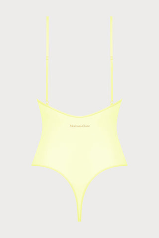 Double Sens Thong Bodysuit in Yellow