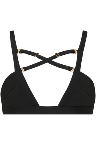 Maison Close Fatale Black Bandeau Bikini Top - Luxury Bikini Bra