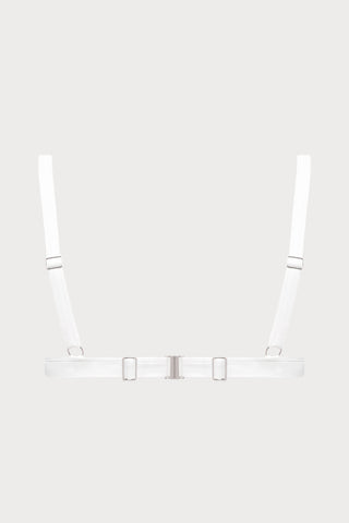Fatale Bandeau Bikini Top in White