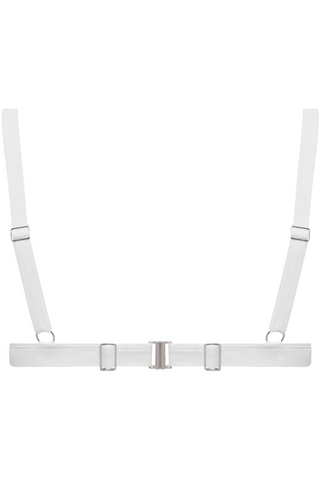 Maison Close Fatale White Bandeau Bikini Top - Luxury Bikini Bra