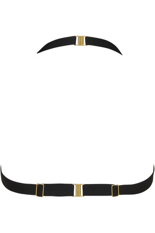 Maison Close Fatale Black Open Triangle Bikini Top - Cupless Bikini Bra