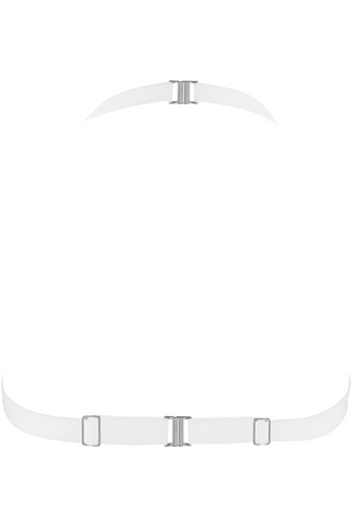 Maison Close Fatale White Open Triangle Bikini Top - Cupless Bikini Bra