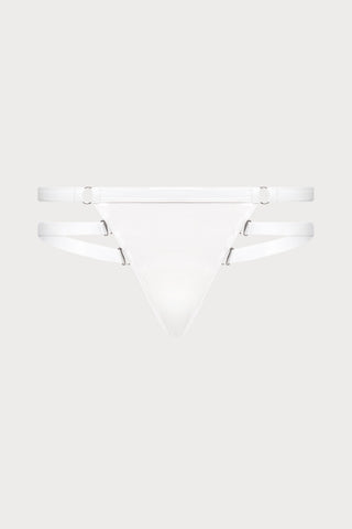 Fatale Thong Bikini Bottom in White