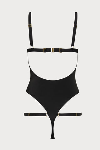 Fatale Thong Swimsuit in Black