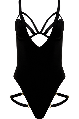 Maison Close Fatale Black Thong Swimsuit - Sexy One-Piece Swimsuit