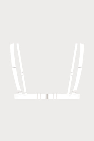Fatale Triangle Bikini Top in White