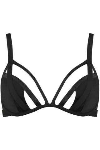 Maison Close Fatale Black Underwired Bikini Top - Strappy Bikini Bra