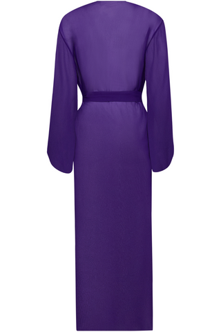 Maison Close Fever Purple Long Beach Kimono - Beach Cover Up