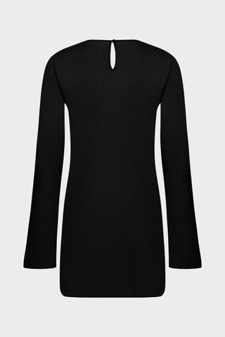 Maison Close Fever Long Sleeve Short Beach Dress in Black - Naughty Knickers