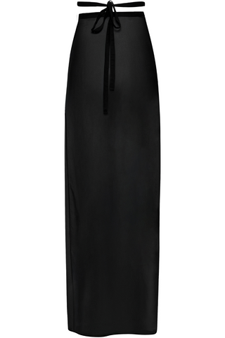 Maison Close Fever Black Long Wrap Beach Skirt - Cover Up Skirt