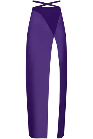 Maison Close Fever Purple Long Wrap Beach Skirt - Cover Up Skirt