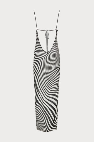Maison Close Fever Long Open Back Beach Dress in Black & White - Naughty Knickers