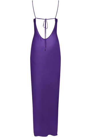 Maison Close Fever Purple Long Open Back Beach Dress