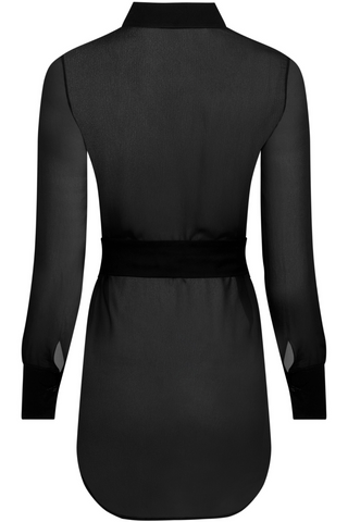 Maison Close Fever Black Beach Shirt Dress - Cover Up Dress