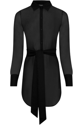 Maison Close Fever Black Beach Shirt Dress - Cover Up Dress