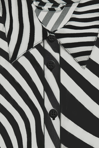 Maison Close Fever Black & White Beach Shirt Dress - Cover Up Dress