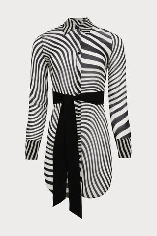 Maison Close Fever Beach Shirt Dress in Black & White - Naughty Knickers