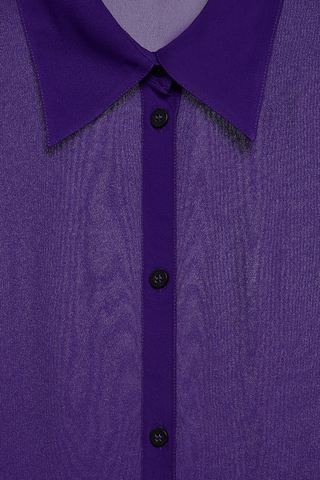 Maison Close Fever Purple Beach Shirt Dress - Cover Up Dress