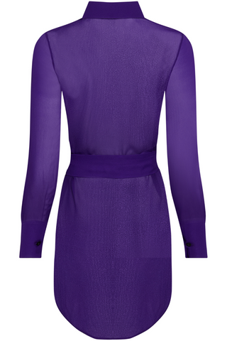 Maison Close Fever Purple Beach Shirt Dress - Cover Up Dress