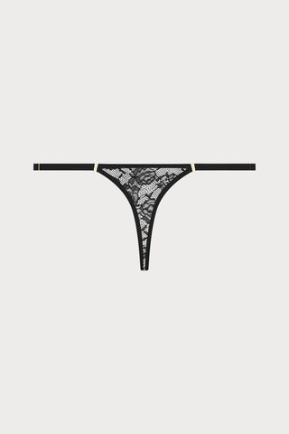 Flashback Lace Mini Thong Black