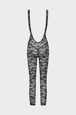 Flashback Lace Open Back Jumpsuit Black