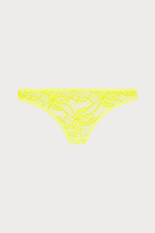 Flashback Lace Open Mini Brief Yellow, Size XS (UK 4-6)