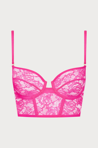 Flashback Lace Bustier Pink