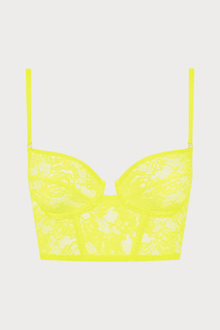 Flashback Lace Bustier Yellow