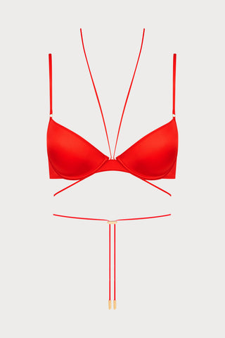 French Kiss Red Balconette Bra