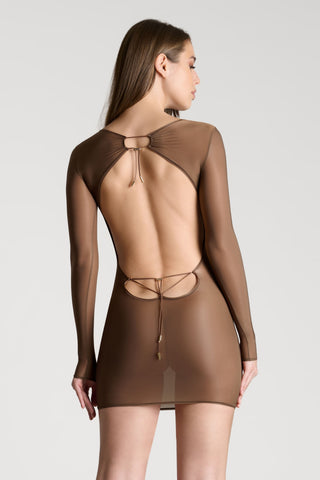 Maison Close French Kiss Mocha Mini Dress