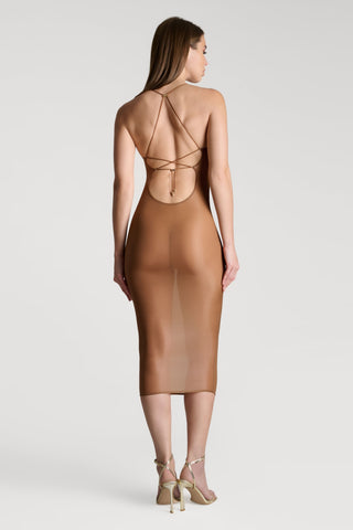 Maison Close French Kiss Light Sienna Sheer Midi Dress