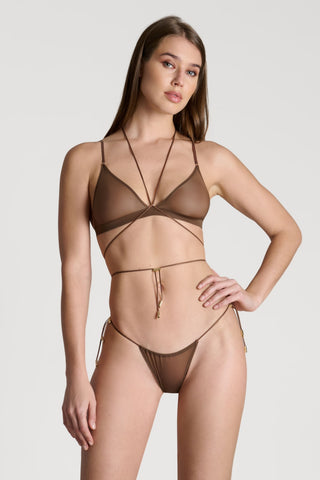 Maison Close French Kiss Light Mocha Mini Thong