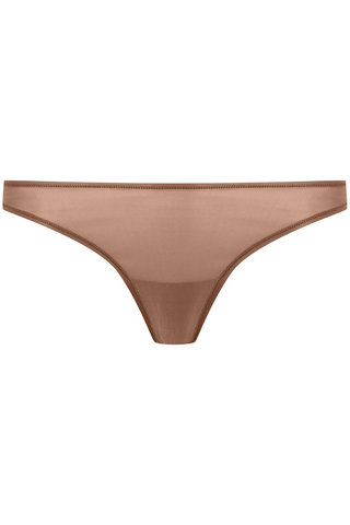 Maison Close French Kiss Light Mocha Sheer High Leg Tanga