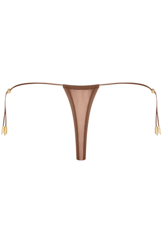 Maison Close French Kiss Light Mocha Sheer Mini Thong