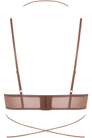 Maison Close French Kiss Light Mocha Sheer Wire Bra