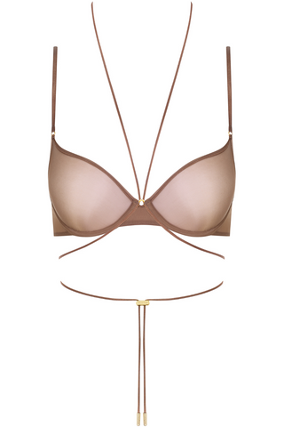 Maison Close French Kiss Light Mocha Sheer Wire Bra