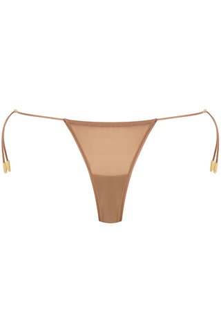 Maison Close French Kiss Light Sienna Sheer Mini Thong