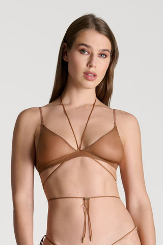 Maison Close French Kiss Light Sienna Sheer Triangle Bra