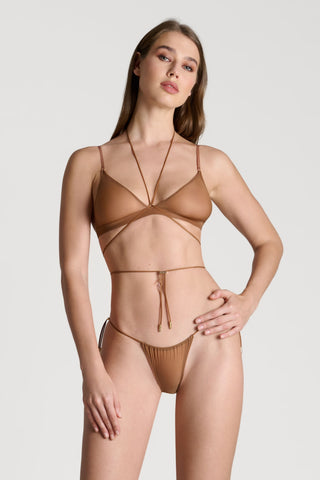 Maison Close French Kiss Light Sienna Sheer Triangle Bra