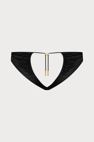 French Kiss Black Open Back Brief