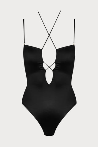 French Kiss Black Strap Thong Body