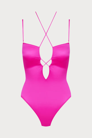 French Kiss Pink Strap Thong Body