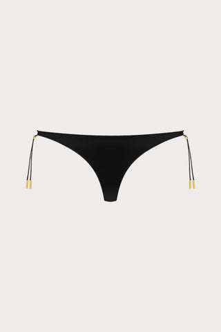 French Kiss Black Strap Thong