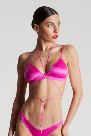 Maison Close French Kiss Triangle Bra Pink