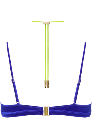 Maison Close Glow Blue Bralette Bikini Top - Strappy Bikini Bra