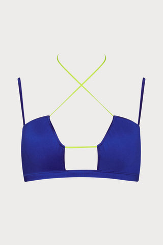 Glow Bralette Bikini Top in Blue