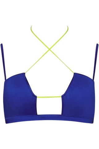 Maison Close Glow Blue Bralette Bikini Top - Strappy Bikini Bra