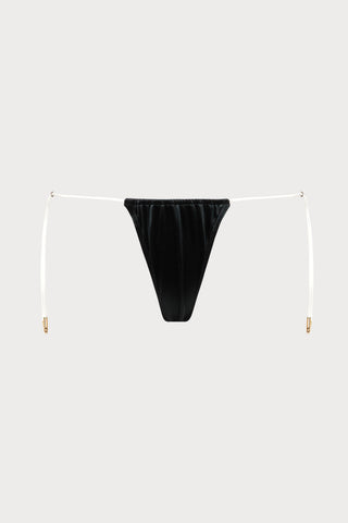 Glow Thong Bikini Bottom in Black