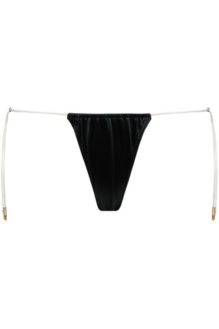 Maison Close Glow Black Thong Bikini Bottom - Strappy Bikini Brief