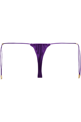 Maison Close Glow Purple Thong Bikini Bottom - Strappy Bikini Brief